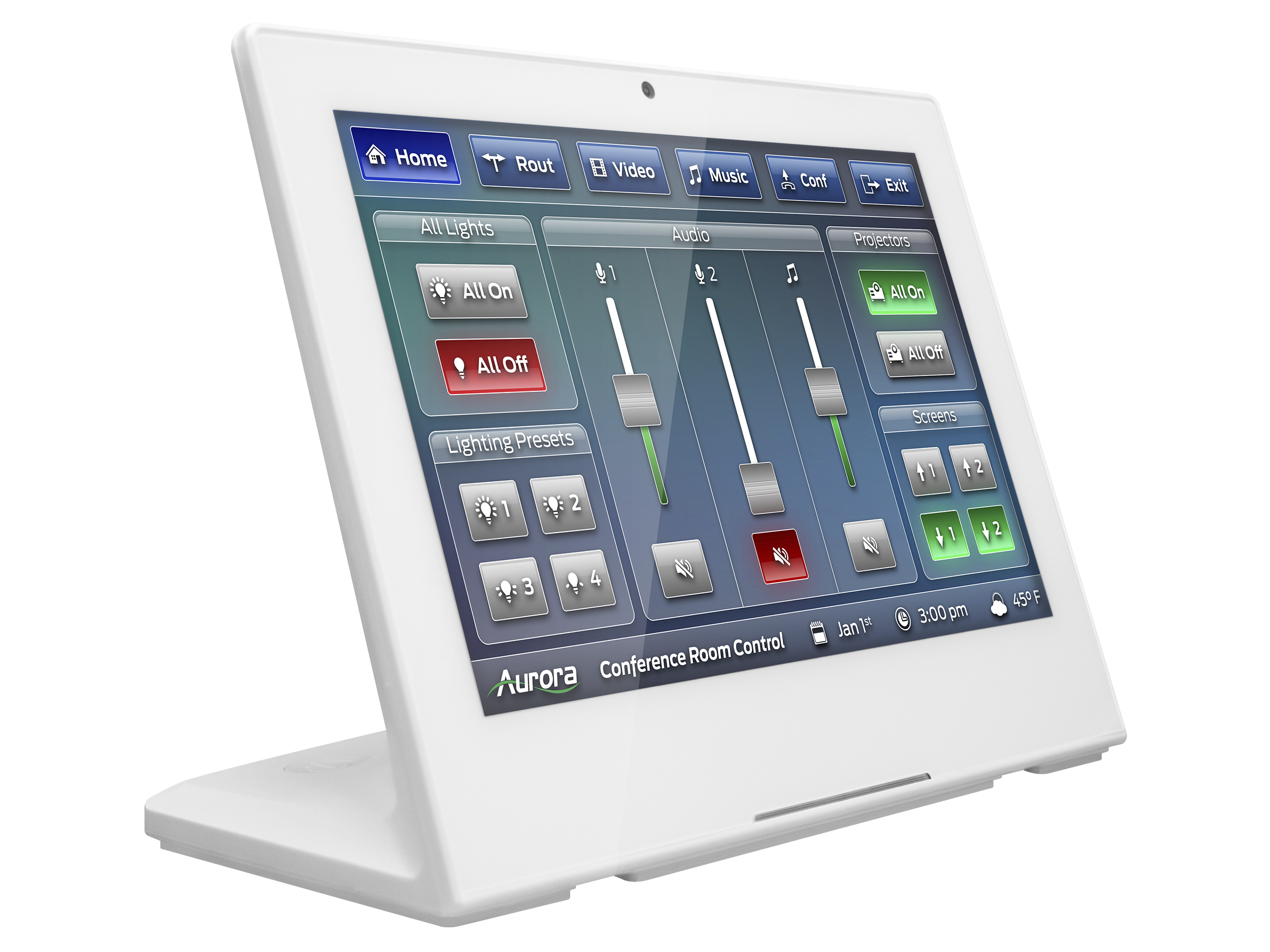 Aurora Multimedia RXT-10D-W 10in desktop ReAX IP touch panel control system/Black
