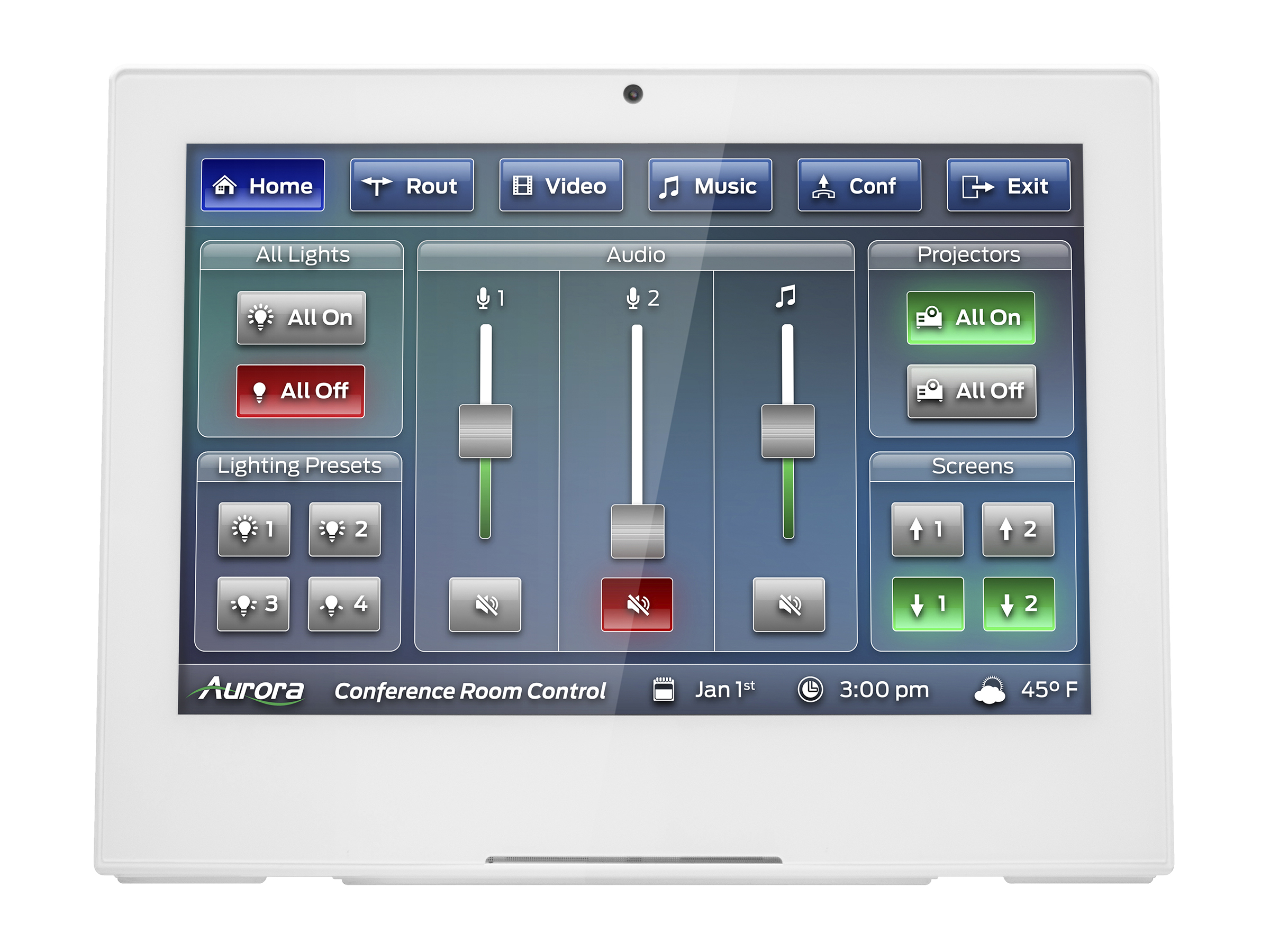 Aurora Multimedia RXT-10D-W 10in desktop ReAX IP touch panel control system/Black - Image 2