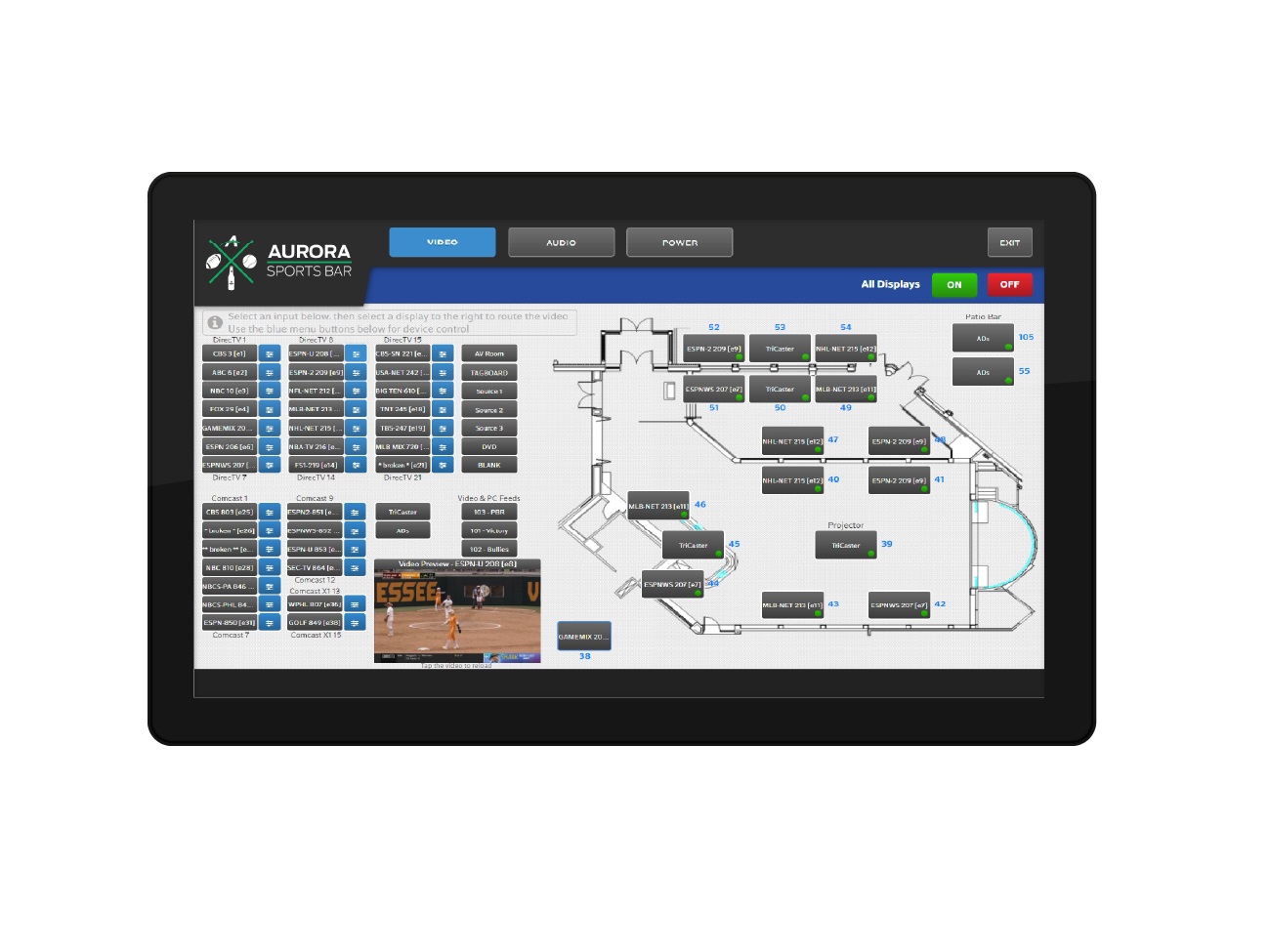 Aurora Multimedia RXT-21VS-B 21.5 inch VESA Mount ReAX Touch Panel Control System with Ethernet and WiFi (Black)