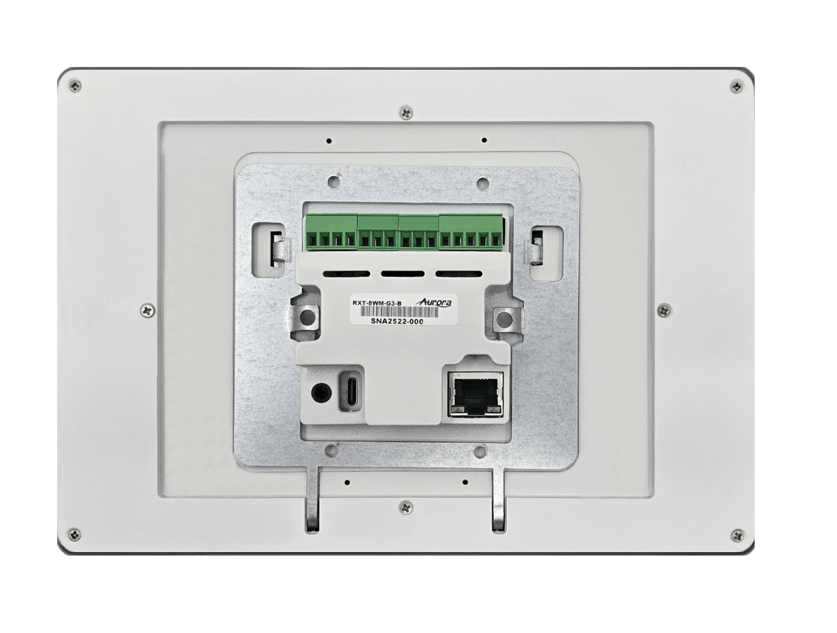 Aurora Multimedia RXT-8WM-G3-B 8" in-wall ReAX touch panel control system with serial, relay, I/O, IR, and Ethernet control ports - Image 4