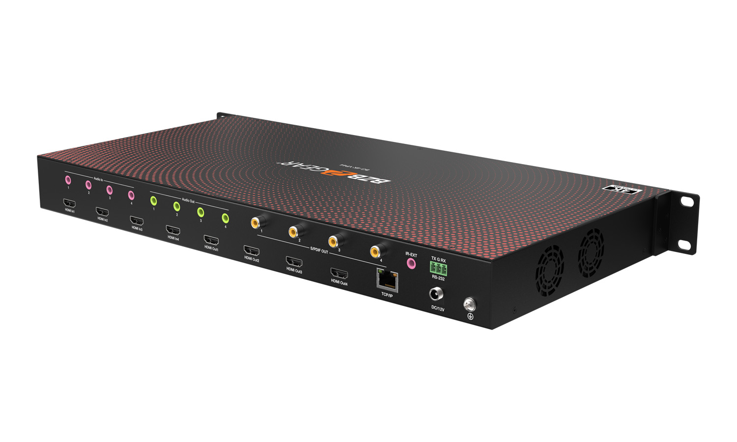 BZBGEAR BG-4K-VP44 4x4 4K UHD Seamless HDMI Matrix Switcher/Video Wall Processor/MultiViewer with Scaler/IR/Audio/IP and RS-232 - Image 3