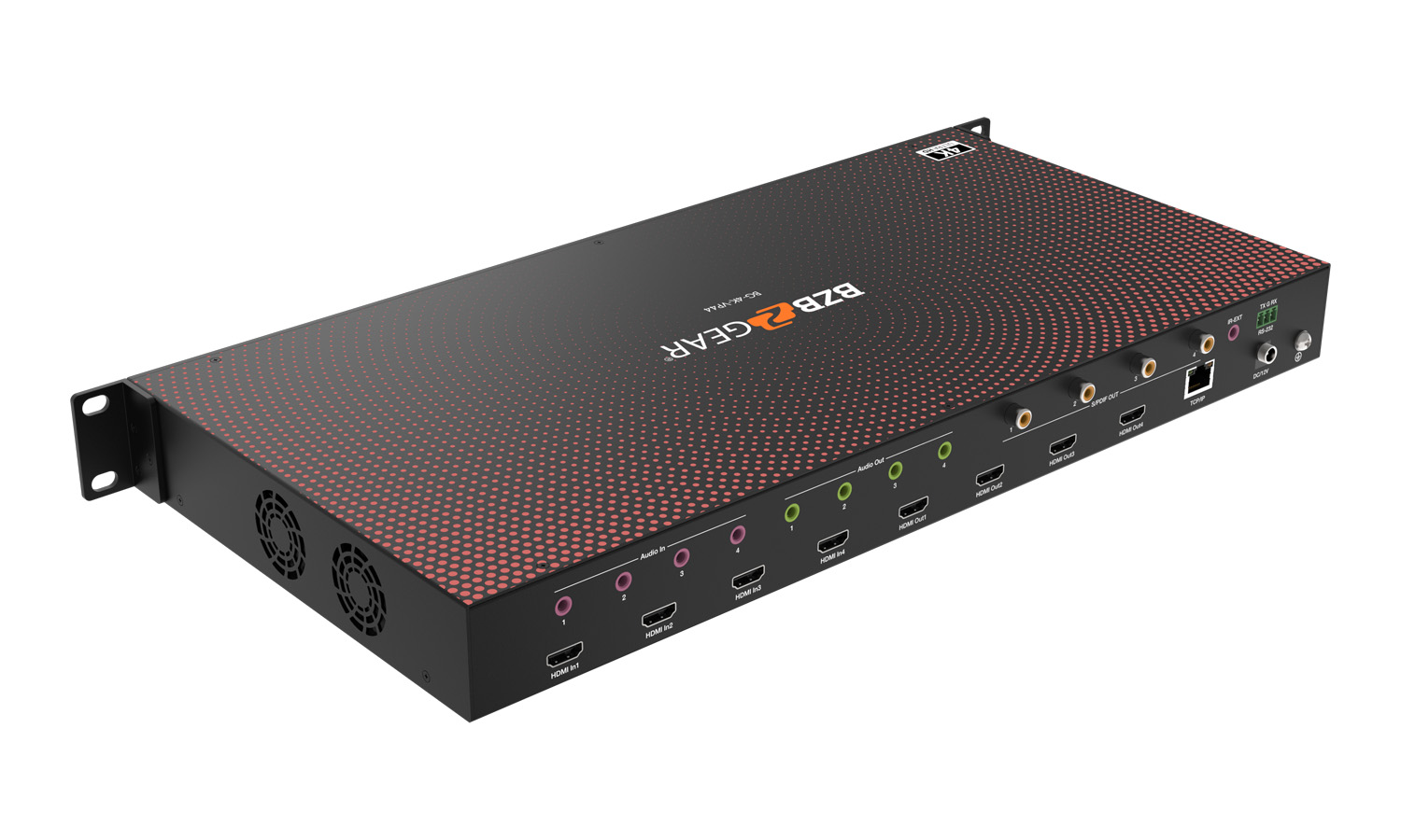 BZBGEAR BG-4K-VP44 4x4 4K UHD Seamless HDMI Matrix Switcher/Video Wall Processor/MultiViewer with Scaler/IR/Audio/IP and RS-232 - Image 4