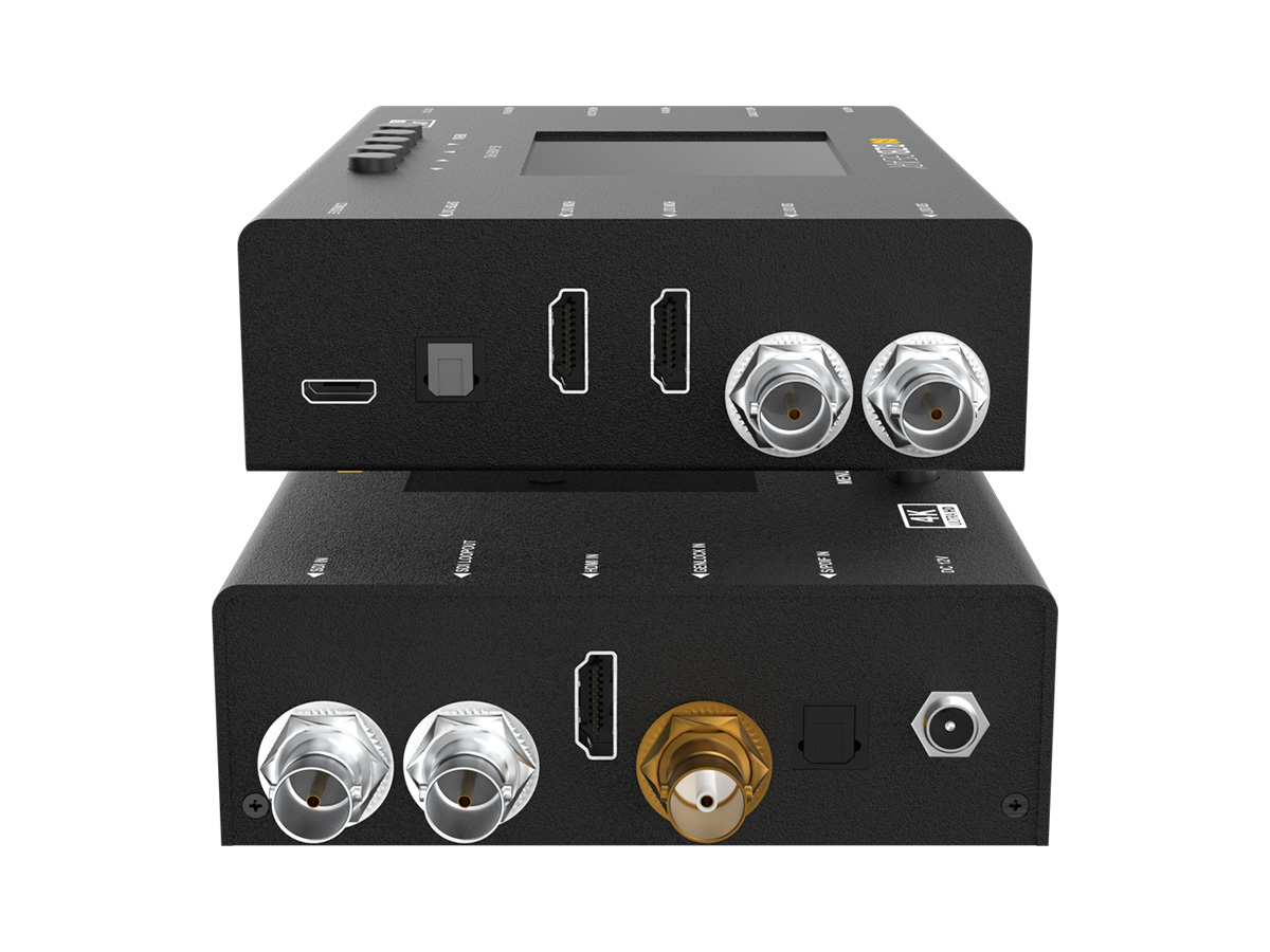 BZBGEAR BG-4KBHS-PRO HDMI 2.0 & 12G/6G/3G/HD-SDI Cross Converter and Scaler with 3.5” LCD Display/Built-in Test Patterns /Audio Embedder/De-Embedder - Image 2