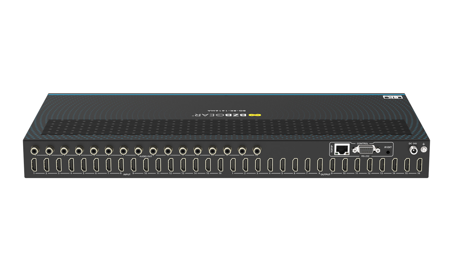 BZBGEAR BG-8K-1616MA 16x16 8K UHD HDMI 2.1 Matrix Switcher with Auto Downscalling/Audio De-Embedding (8K60/4K120 4:4:4 and VRR/FVA/ALLM Support) - Image 6