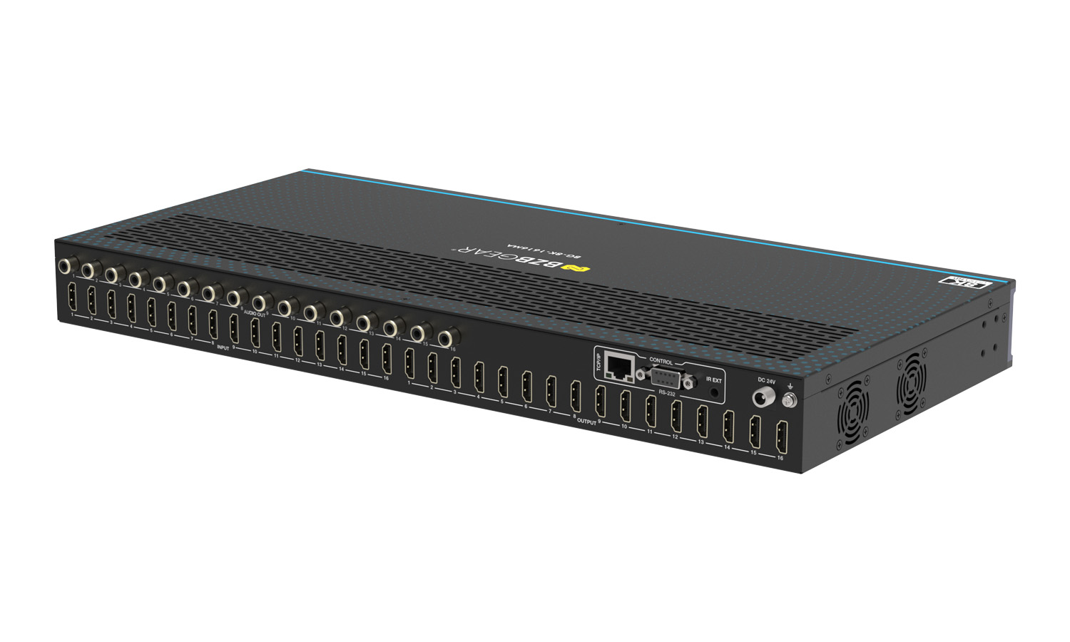 BZBGEAR BG-8K-1616MA 16x16 8K UHD HDMI 2.1 Matrix Switcher with Auto Downscalling/Audio De-Embedding (8K60/4K120 4:4:4 and VRR/FVA/ALLM Support) - Image 10