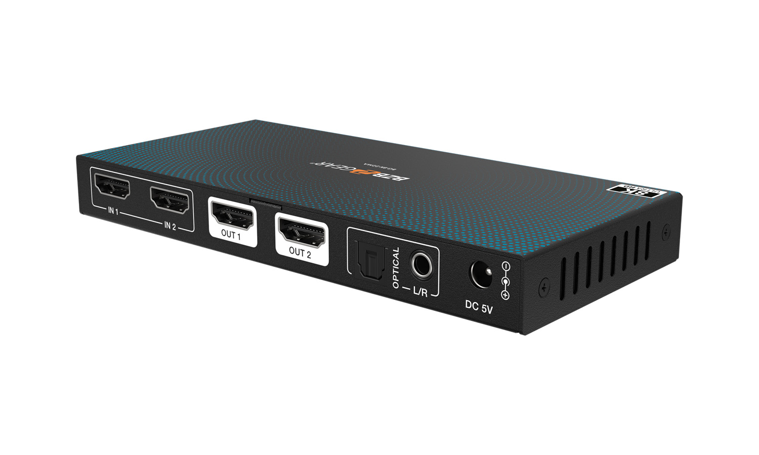 BZBGEAR BG-8K-22MA 2x2 8K UHD HDMI 2.1 Matrix Switcher with Auto Downscaling/Audio De-Embedding (8K60/4K120 and VRR/FVA/ALLM Support) - Image 3