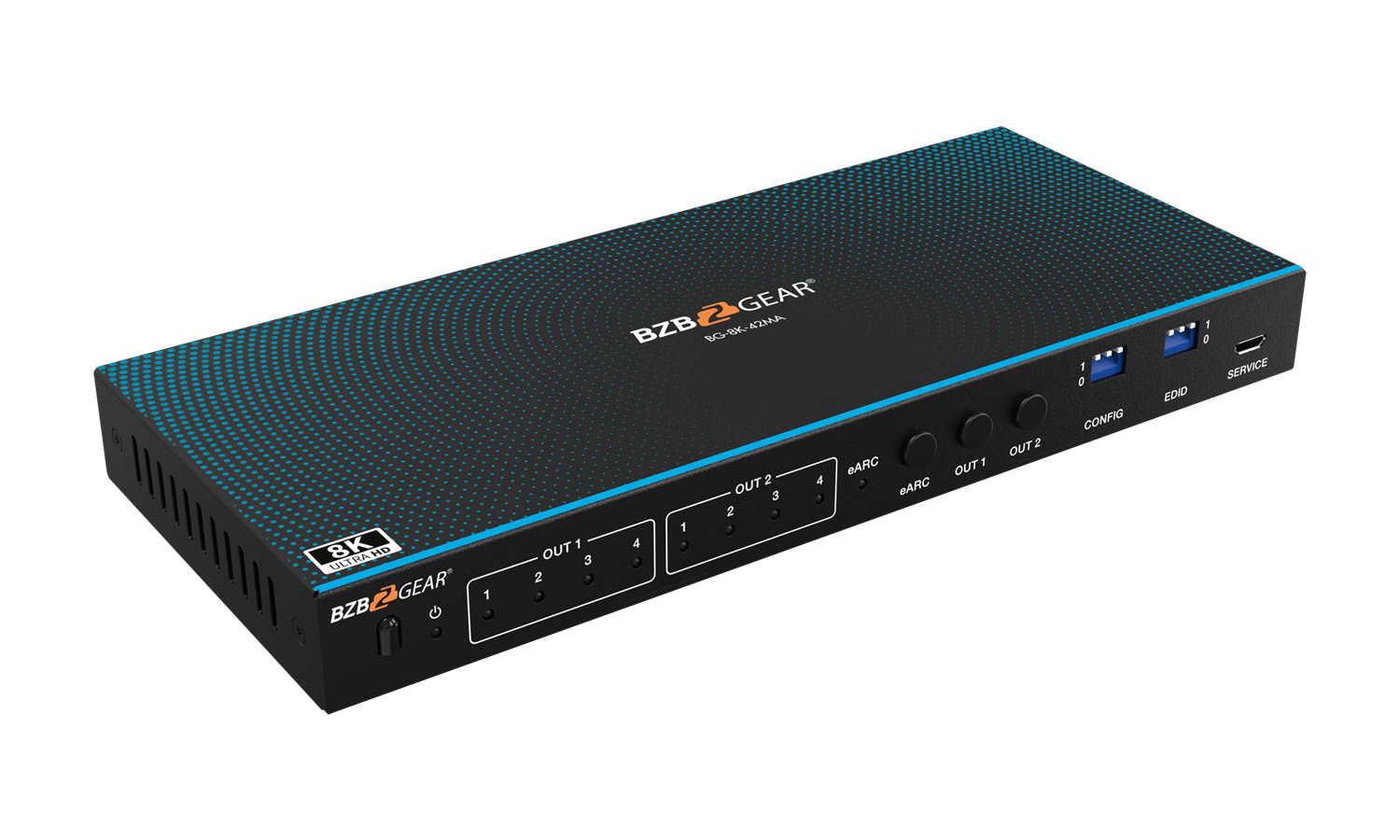 BZBGEAR BG-8K-42MA 4x2 8K UHD HDMI 2.1 Matrix Switcher with Auto Downscaling/Audio De-Embedding (8K60/4K120 and VRR/FVA/ALLM Support) - Image 2