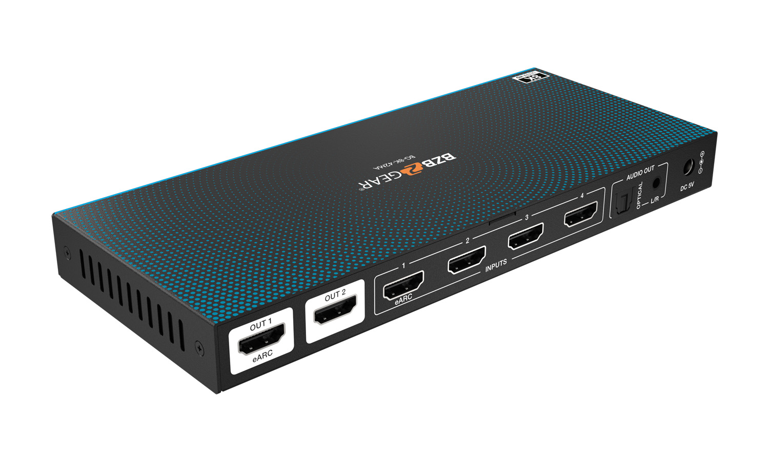 BZBGEAR BG-8K-42MA 4x2 8K UHD HDMI 2.1 Matrix Switcher with Auto Downscaling/Audio De-Embedding (8K60/4K120 and VRR/FVA/ALLM Support) - Image 4
