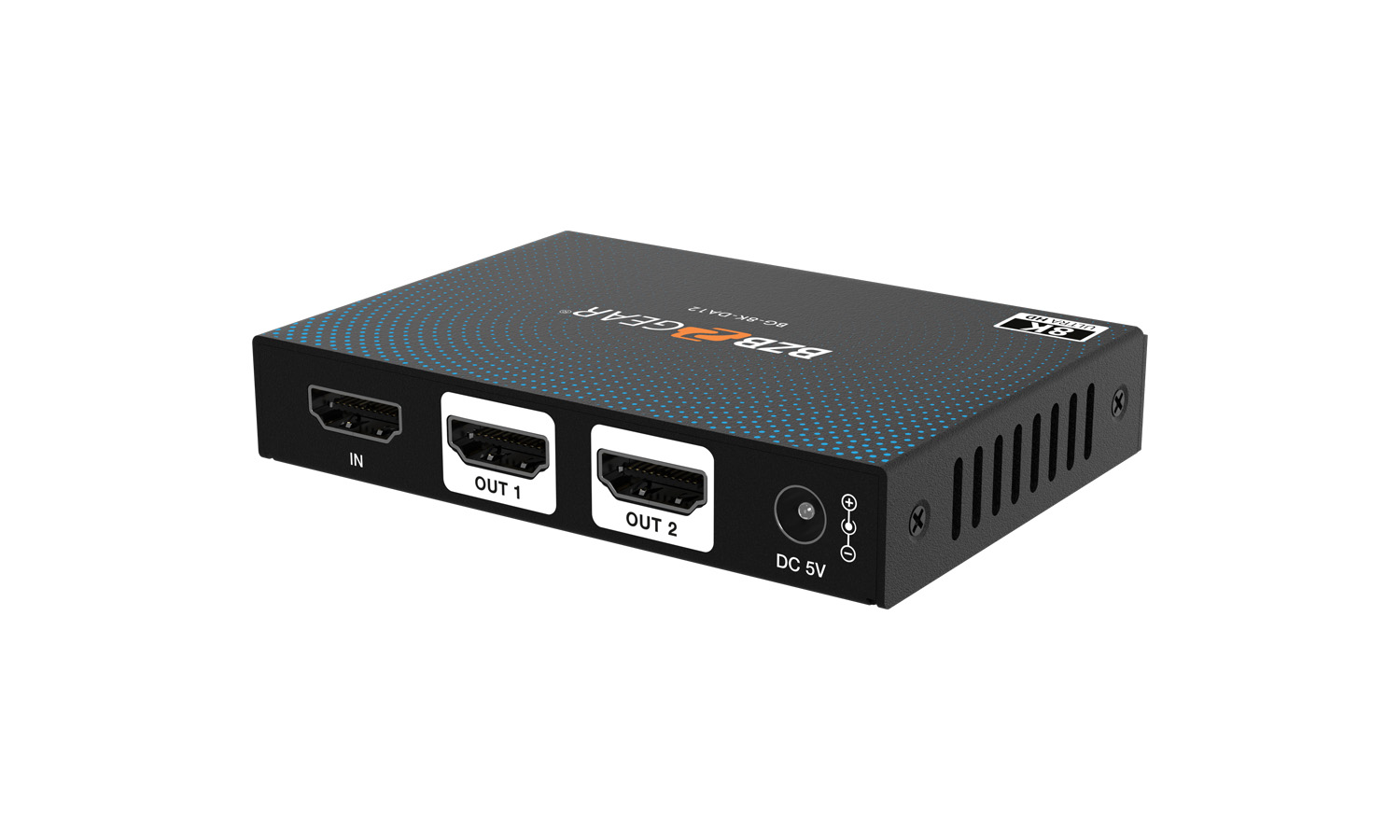 BZBGEAR BG-8K-DA12 1x2 8K UHD HDMI 2.1 Splitter with Auto Downscaling (8K60/4K120 and VRR/ALLM/QMS/QFT/SBTM Support) - Image 8
