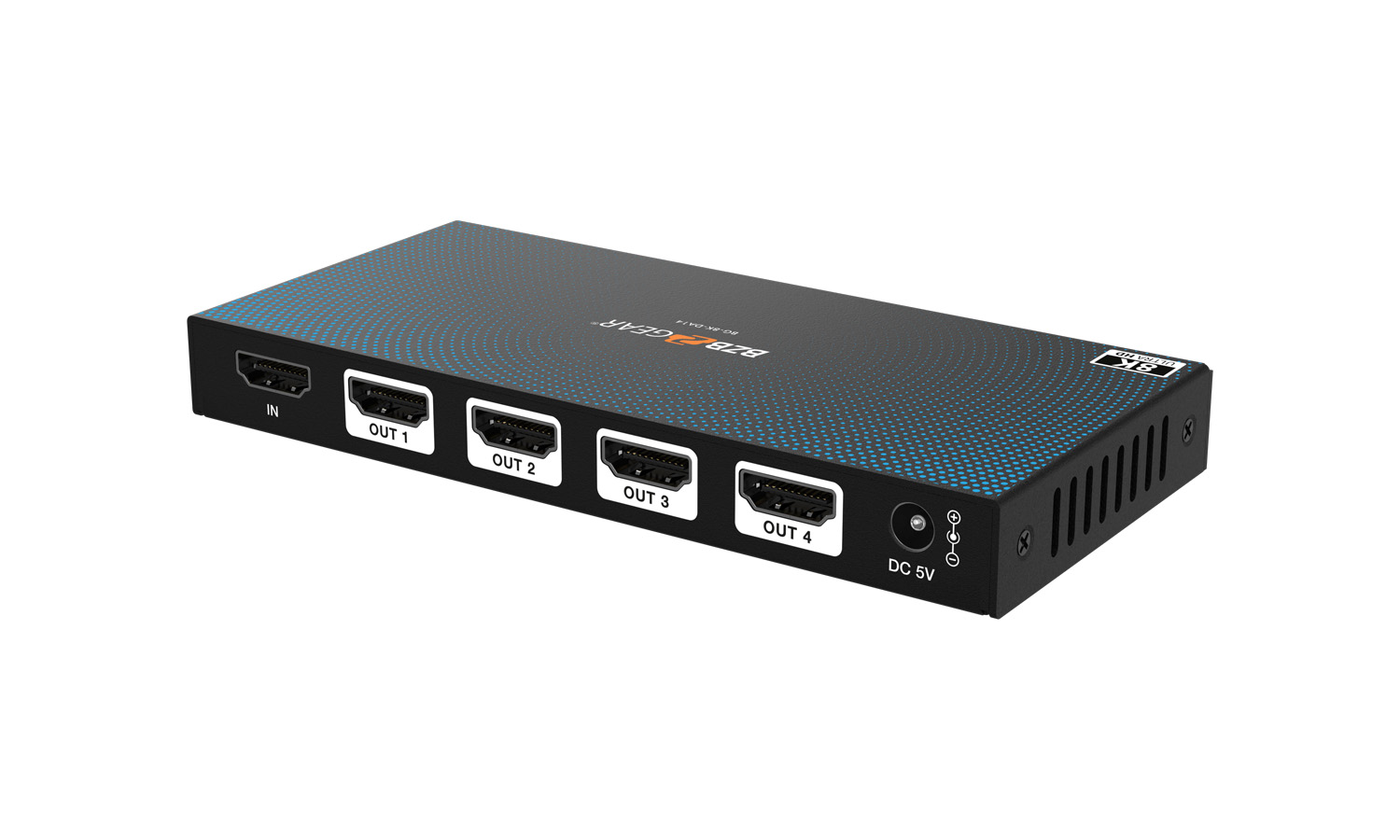BZBGEAR BG-8K-DA14 1x4 8K UHD HDMI 2.1 Splitter with Auto Downscaling (8K60/4K120 and VRR/ALLM/QMS/QFT/SBTM Support) - Image 8