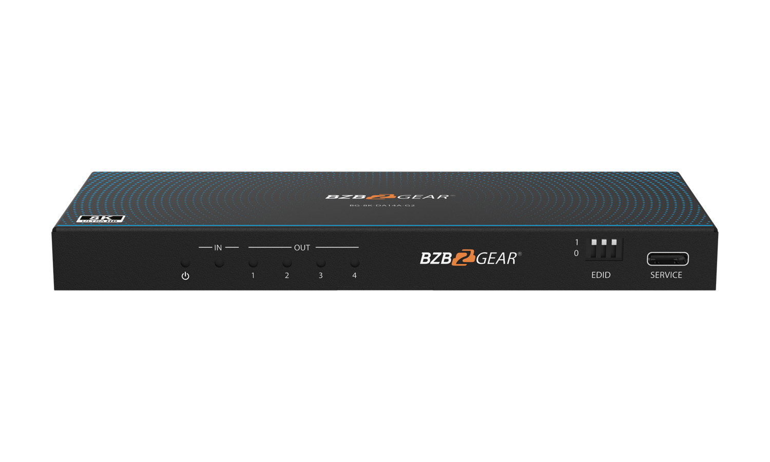 BZBGEAR BG-8K-DA14A-G2 1x4 8K UHD HDMI 2.1 48Gbps Splitter with Auto Downscaling/Audio De-Embedding (8K60/4K120 and VRR/ALLM/QMS/QFT/SBTM Support) - Image 2
