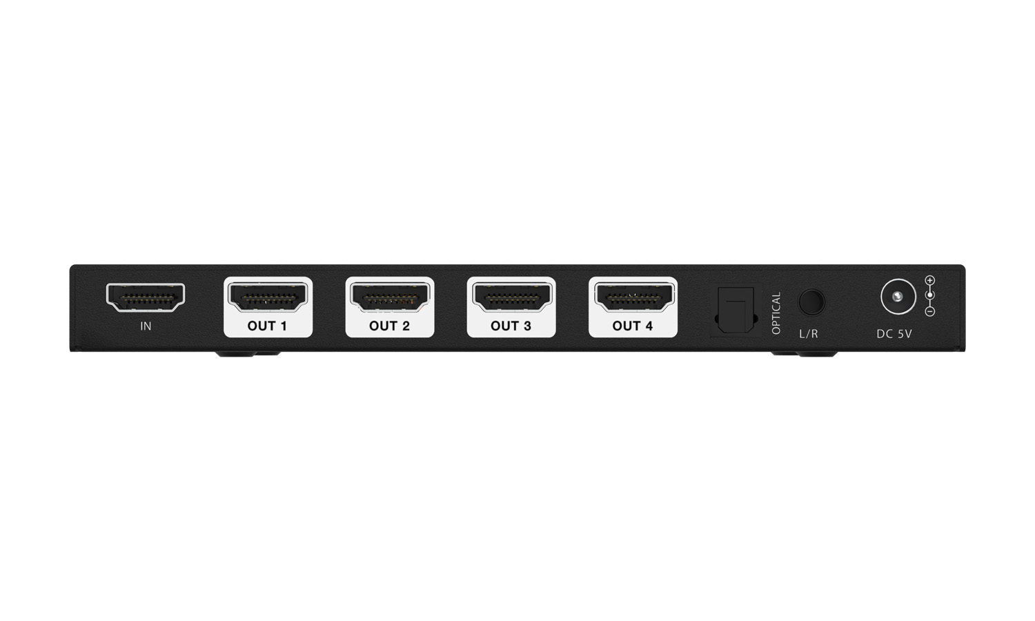 BZBGEAR BG-8K-DA14A-G2 1x4 8K UHD HDMI 2.1 48Gbps Splitter with Auto Downscaling/Audio De-Embedding (8K60/4K120 and VRR/ALLM/QMS/QFT/SBTM Support) - Image 4