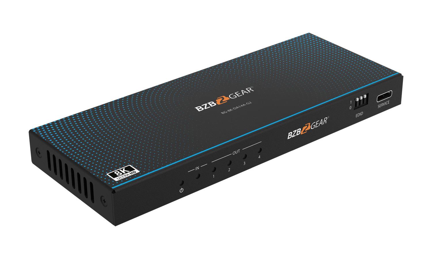 BZBGEAR BG-8K-DA14A-G2 1x4 8K UHD HDMI 2.1 48Gbps Splitter with Auto Downscaling/Audio De-Embedding (8K60/4K120 and VRR/ALLM/QMS/QFT/SBTM Support) - Image 9