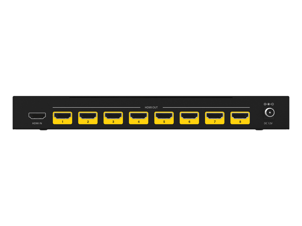 BZBGEAR BG-8K-DA18 1x8 8K UHD HDMI 2.1 48Gbps Splitter with Auto Downscaling (8K60/4K120 and VRR/ALLM/QMS/QFT/SBTM Support) - Image 4