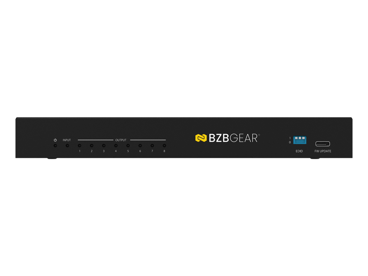 BZBGEAR BG-8K-DA18 1x8 8K UHD HDMI 2.1 48Gbps Splitter with Auto Downscaling (8K60/4K120 and VRR/ALLM/QMS/QFT/SBTM Support) - Image 5