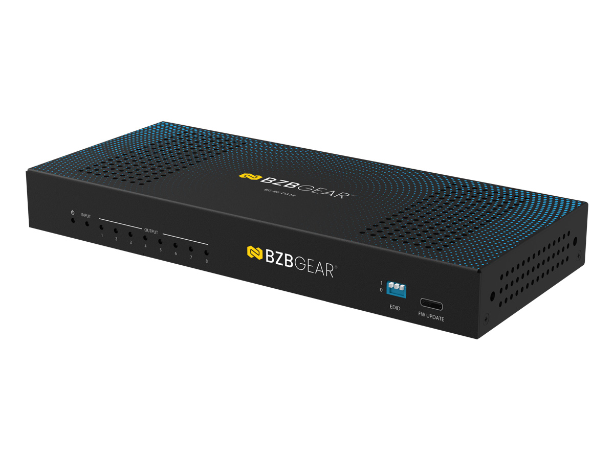 BZBGEAR BG-8K-DA18 1x8 8K UHD HDMI 2.1 48Gbps Splitter with Auto Downscaling (8K60/4K120 and VRR/ALLM/QMS/QFT/SBTM Support) - Image 7