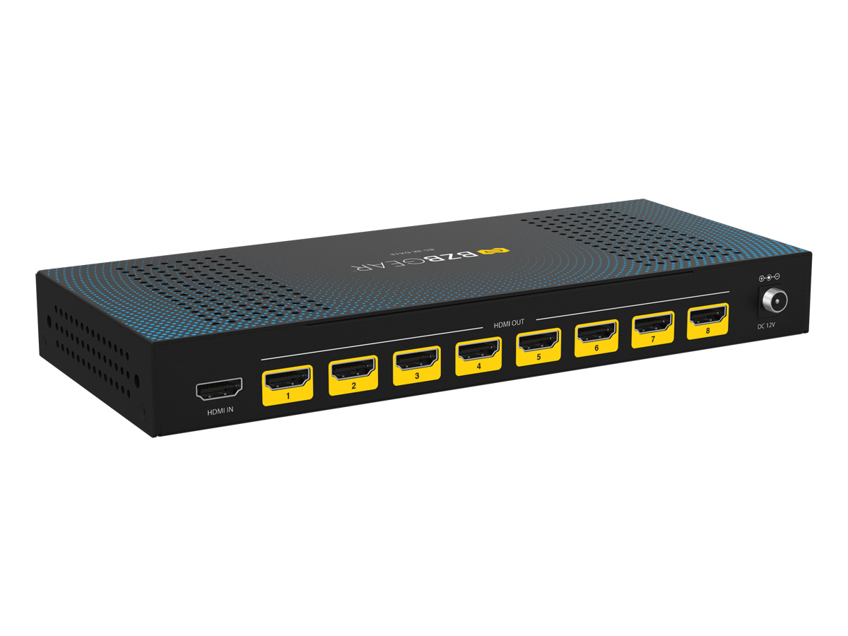 BZBGEAR BG-8K-DA18 1x8 8K UHD HDMI 2.1 48Gbps Splitter with Auto Downscaling (8K60/4K120 and VRR/ALLM/QMS/QFT/SBTM Support) - Image 9