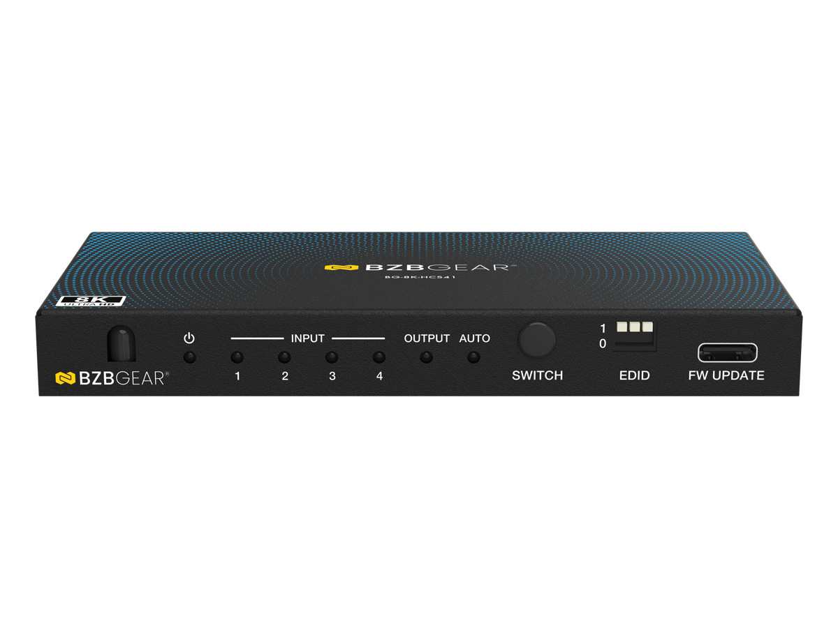 BZBGEAR BG-8K-HCS41 4x1 8K UHD HDMI/USB-C 2.1 Switcher (8K60/4K120Hz 4:4:4 VRR/ALLM/QMS/QFT/SBTM Support) - Image 2