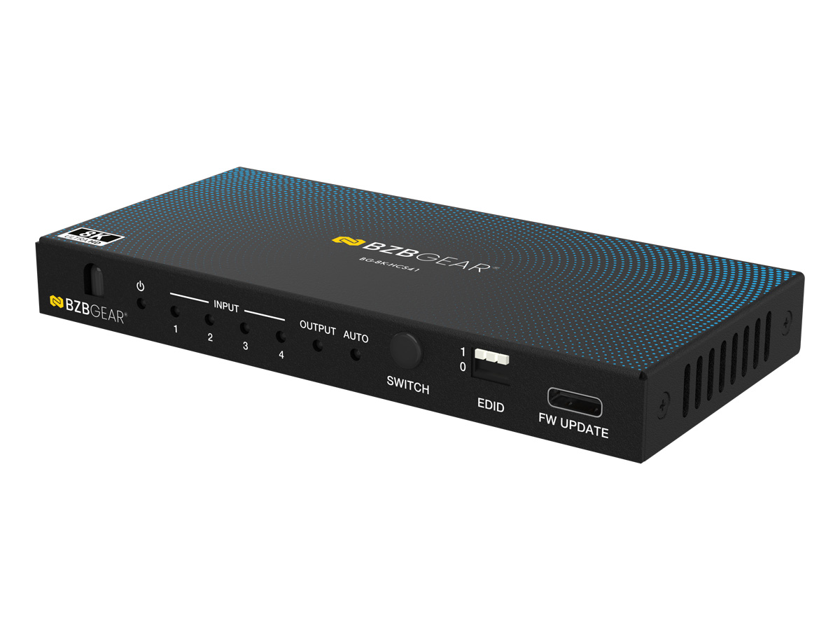BZBGEAR BG-8K-HCS41 4x1 8K UHD HDMI/USB-C 2.1 Switcher (8K60/4K120Hz 4:4:4 VRR/ALLM/QMS/QFT/SBTM Support) - Image 7