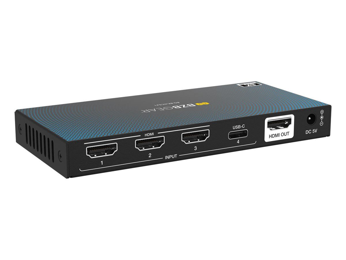 BZBGEAR BG-8K-HCS41 4x1 8K UHD HDMI/USB-C 2.1 Switcher (8K60/4K120Hz 4:4:4 VRR/ALLM/QMS/QFT/SBTM Support) - Image 9