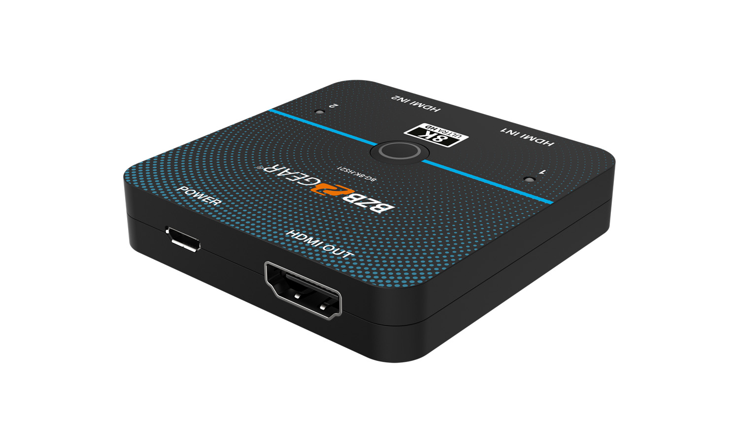 BZBGEAR BG-8K-HS21 2x1 8K UHD Ultra Slim HDMI 2.1 Switcher (8K60/4K120Hz 4:4:4 and VRR/FVA/ALLM Support) - Image 3