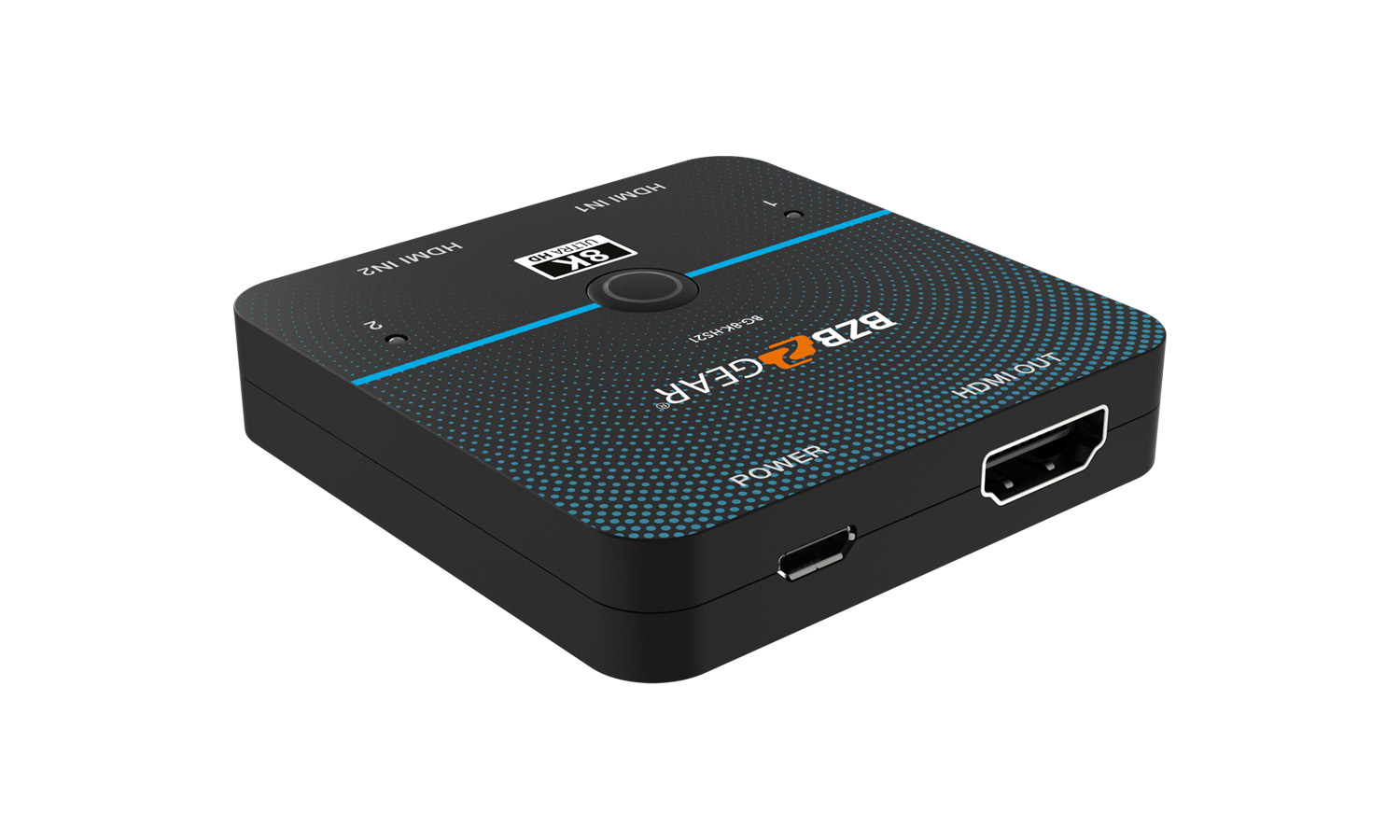 BZBGEAR BG-8K-HS21 2x1 8K UHD Ultra Slim HDMI 2.1 Switcher (8K60/4K120Hz 4:4:4 and VRR/FVA/ALLM Support) - Image 4