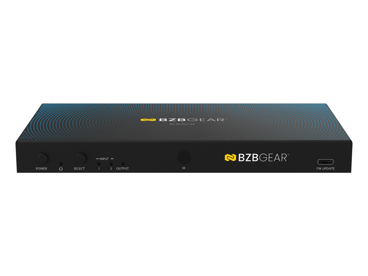 BZBGEAR BG-8K-HS21AR 2x1 8K UHD HDMI 2.1 Switcher with Digial/Analog Audio De-Embedding/EDID/RS-232 (8K60/4K120Hz 4:4:4 VRR/ALLM Support) - Image 2