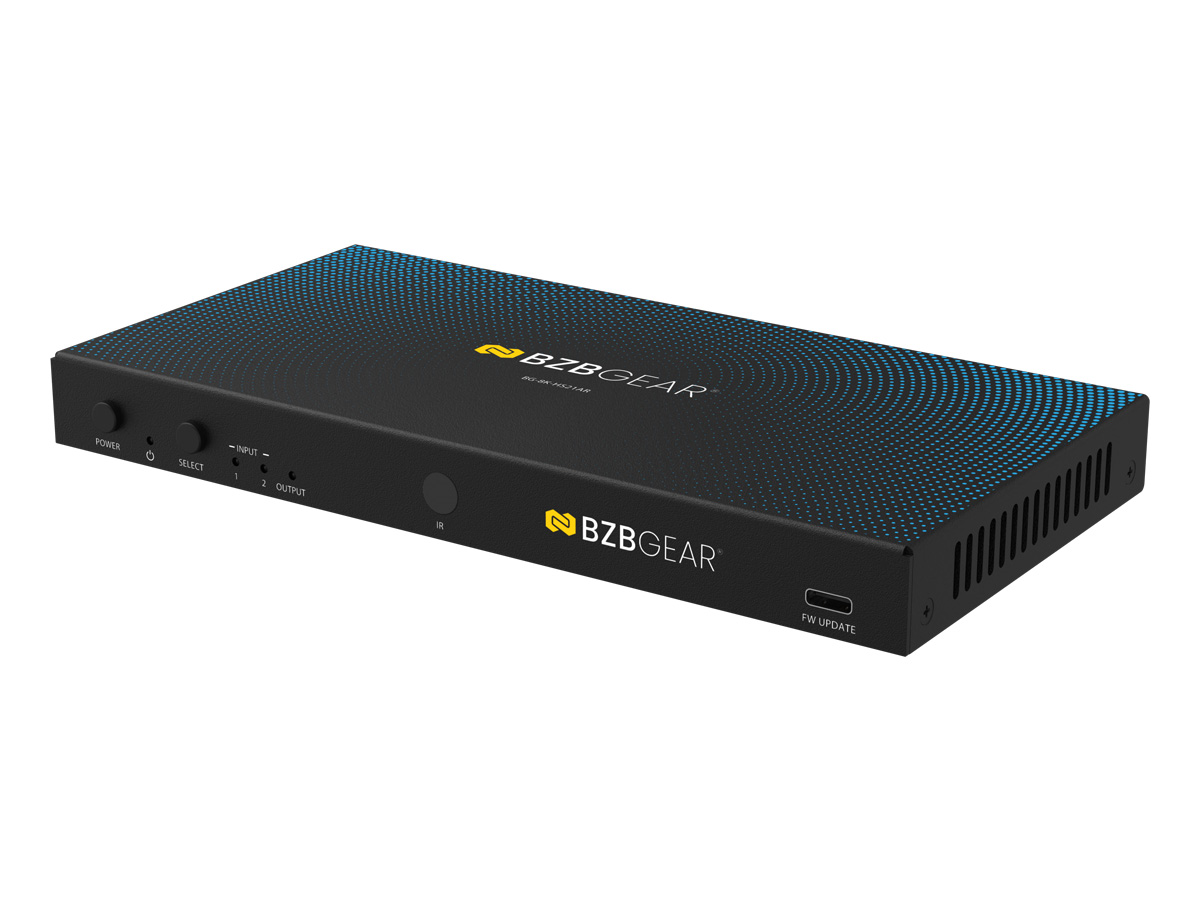 BZBGEAR BG-8K-HS21AR 2x1 8K UHD HDMI 2.1 Switcher with Digial/Analog Audio De-Embedding/EDID/RS-232 (8K60/4K120Hz 4:4:4 VRR/ALLM Support) - Image 7