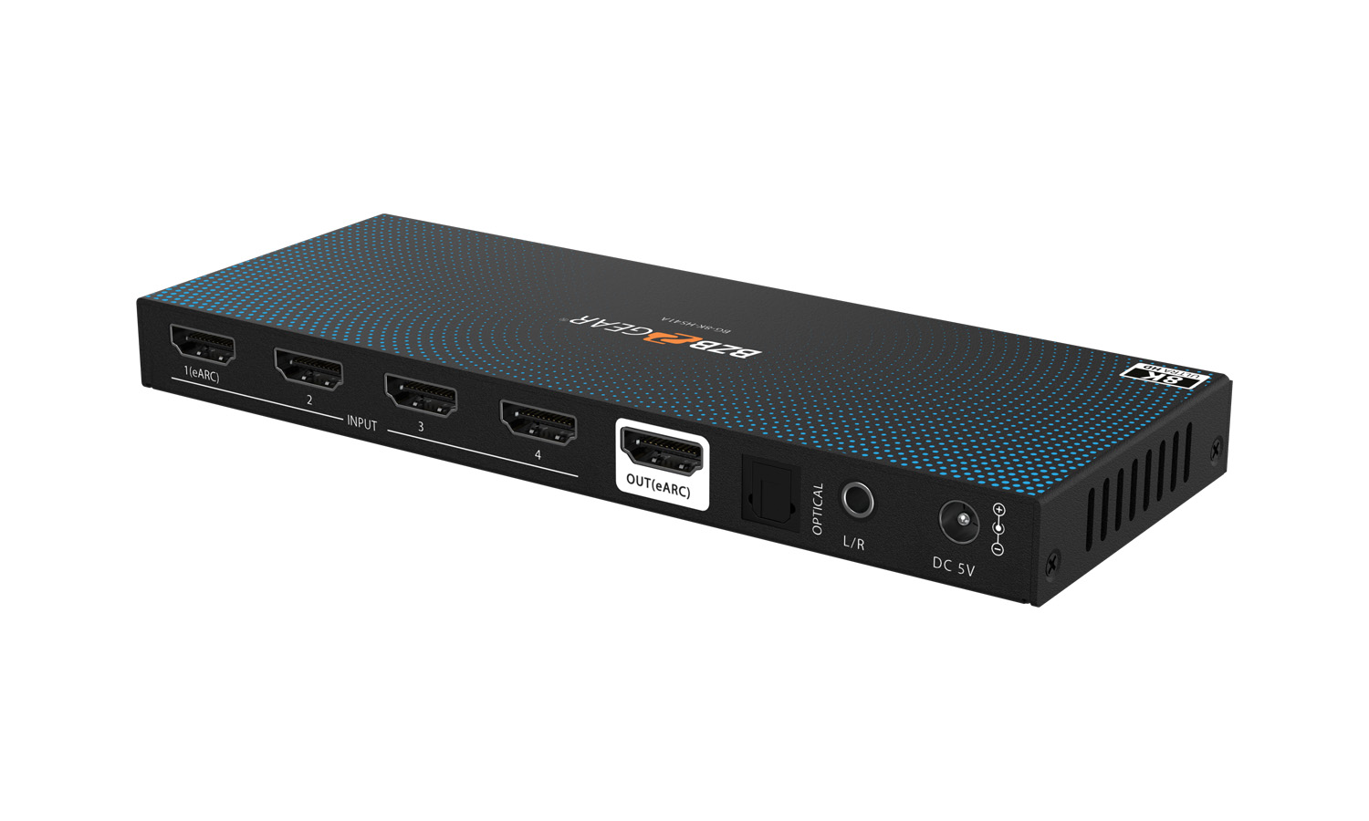 BZBGEAR BG-8K-HS41A 4x1 8K UHD HDMI 2.1 Switcher with Audio De-Embedding (8K60/4K120Hz 4:4:4 VRR/FVA/ALLM Support) - Image 8