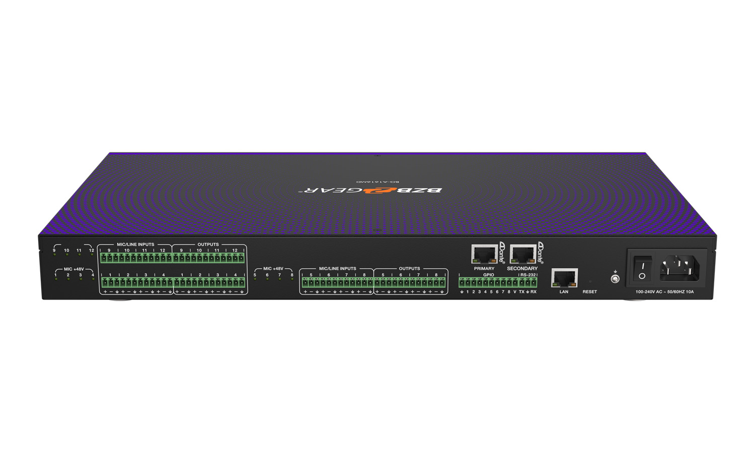 BZBGEAR BG-A1616MD 16x16 Balanced Digital Audio Processor/Matrix with 12-Channel Mic Line In/Out and 4-Channel Dante In/Out plus AEC/ANS/Filter/Limiter/EQ/Delay Support - Image 10