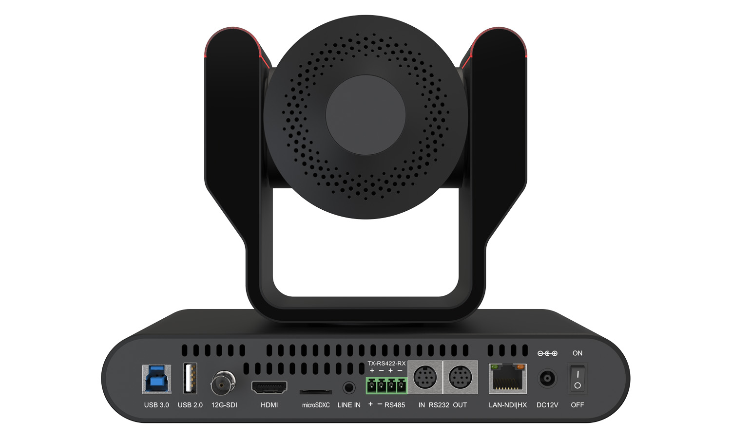 BZBGEAR BG-ADAMO-4KND12X-B 12X 4K UHD Auto Tracking HDMI 2.0/12G-SDI/USB 2.0/USB 3.0/NDI|HX Live Streaming PTZ Camera with Tally Lights (Black) - Image 3