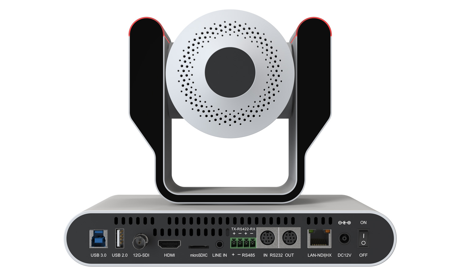 BZBGEAR BG-ADAMO-4KND12X-W 12X 4K UHD Auto Tracking HDMI 2.0/12G-SDI/USB 2.0/USB 3.0/NDI|HX Live Streaming PTZ Camera with Tally Lights (White) - Image 3