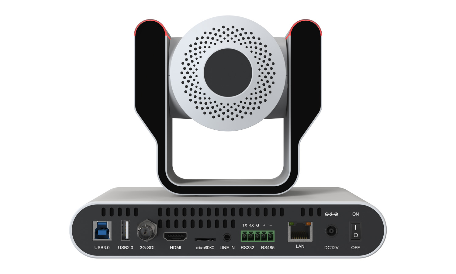 BZBGEAR BG-ADAMO-JRDA30X-W 30X 1080P FHD Auto Tracking HDMI/3G-SDI/USB 2.0/USB 3.0 Dante AV-H Live Streaming PTZ Camera with Tally Lights (White) - Image 3