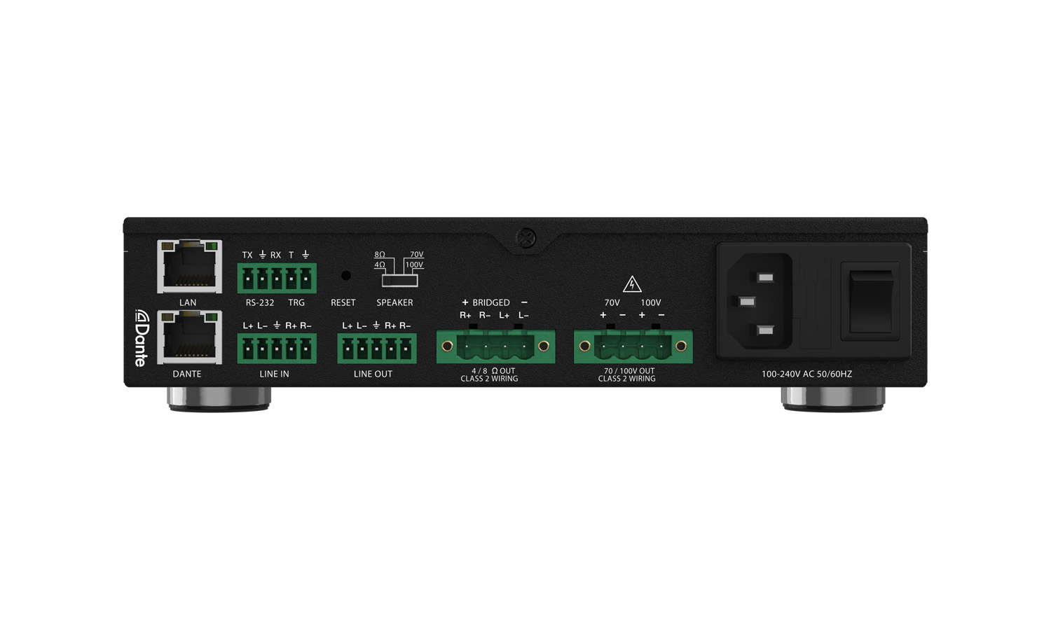 BZBGEAR BG-AMP150WD 2-Channel 150W Compact Class D DSP & Amplifier with Digital/Analog Audio and 2x2 Dante In/Out - Image 4