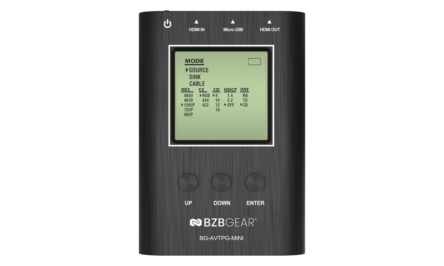 BZBGEAR BG-AVTPG-MINI 4K/1080P HDMI 2.0 18Gbps Portable Signal Test Generator and Analyzer
