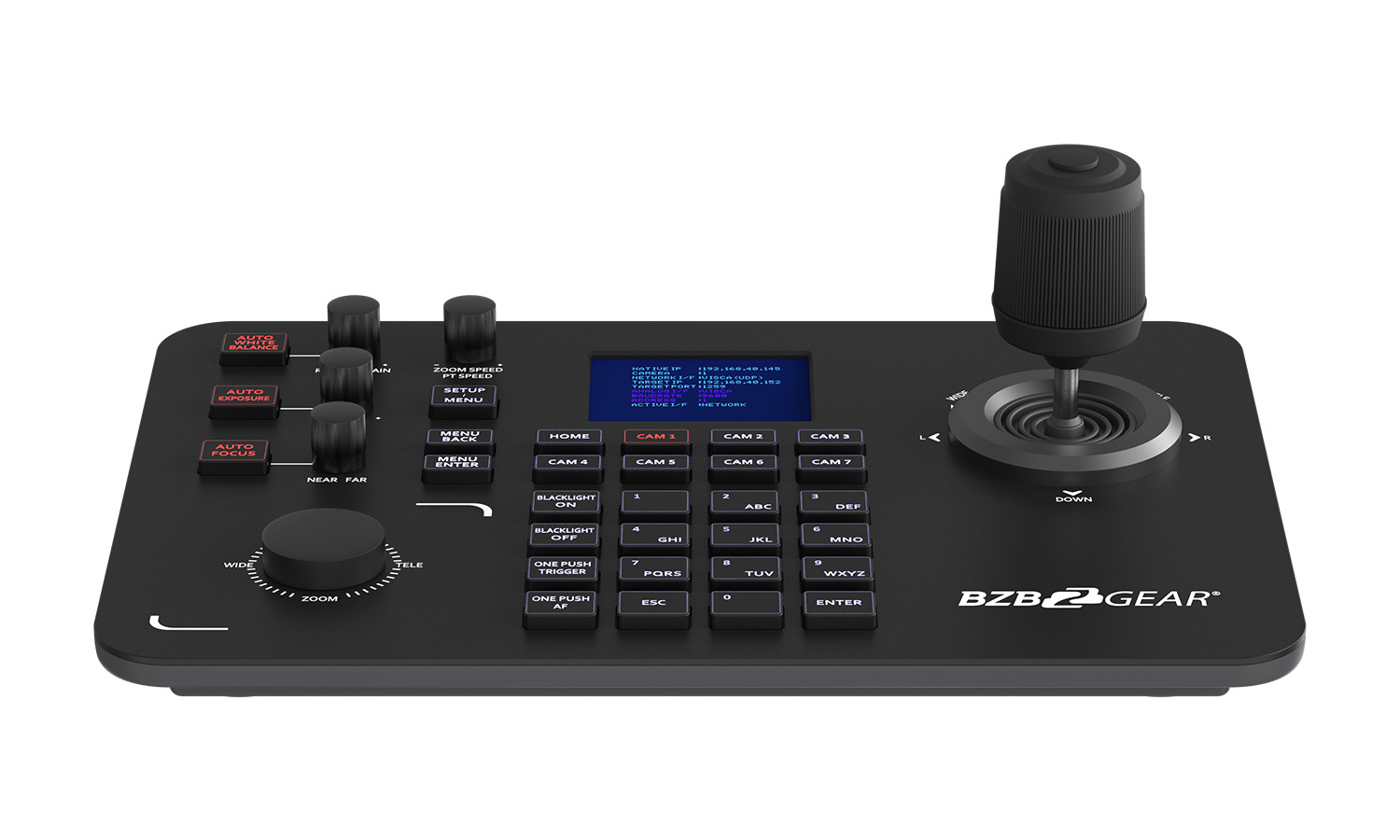BZBGEAR BG-Commander Universal Advanced Serial and IP PTZ Joystick Controller with POE (IP/RS-232/422/485) - Image 3