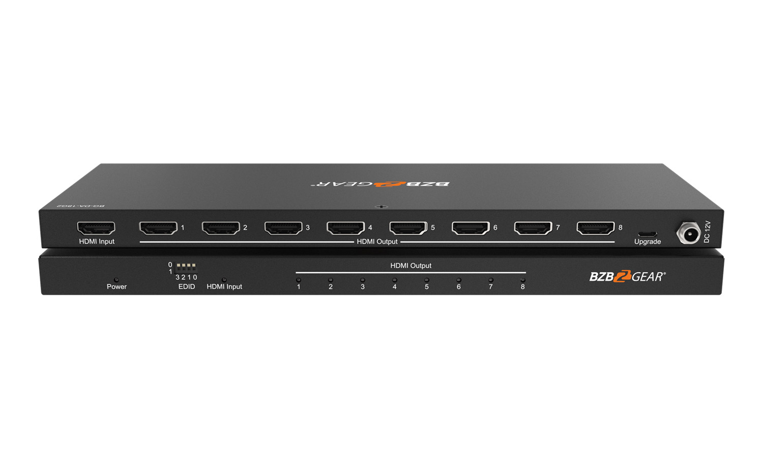 BZBGEAR BG-DA-18G2 1x8 4K UHD Ultra Slim HDMI Splitter with EDID Management