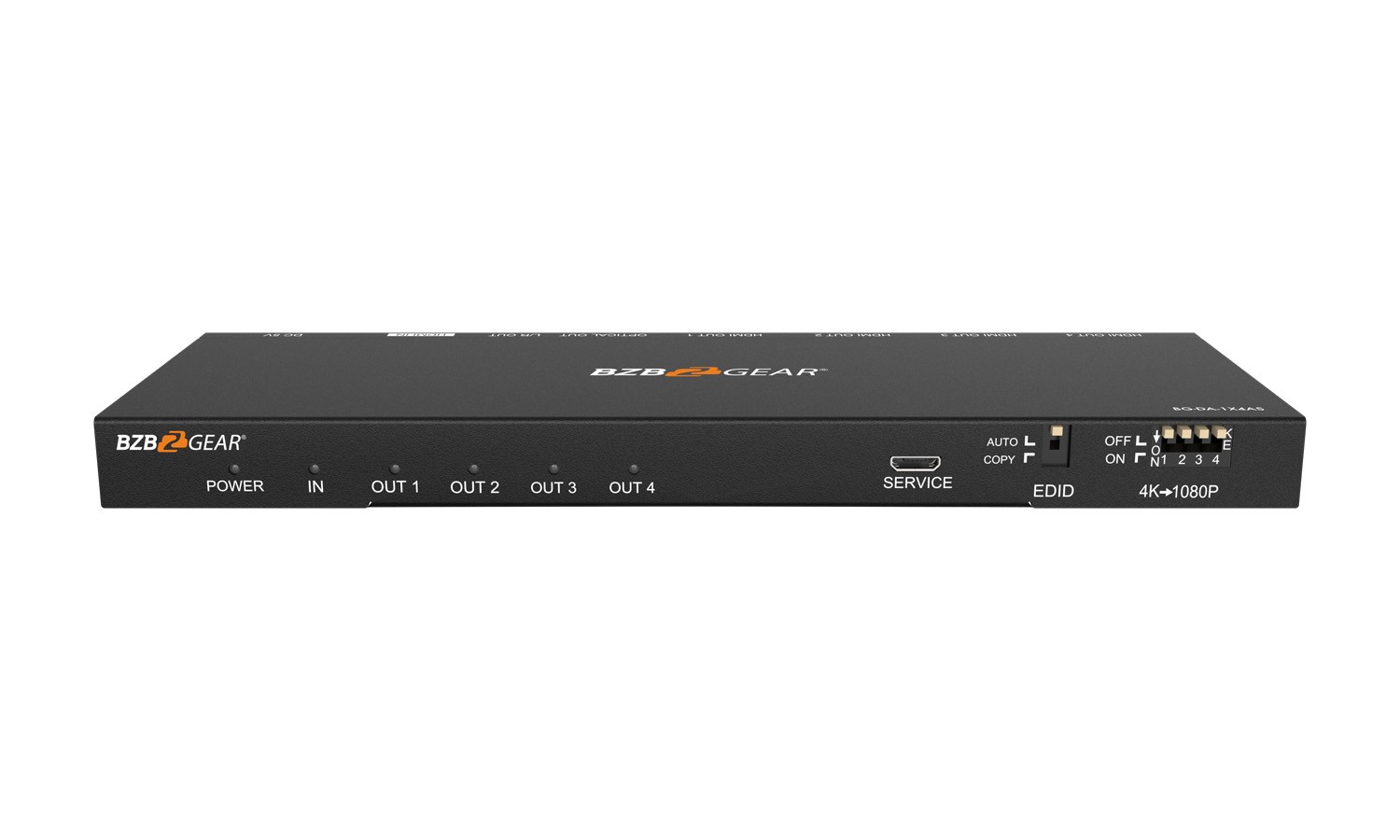 BZBGEAR BG-DA-1X4AS 1x4 4K UHD HDMI Splitter with Downscaler with Digital and Analog Audio Output - Image 7