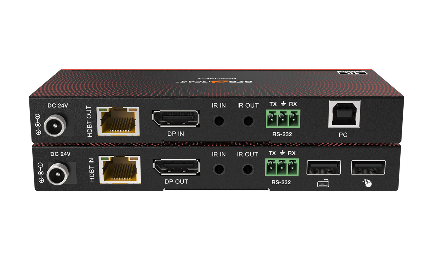 BZBGEAR BG-EXD-150C 4K UHD DisplayPort 1.2a KVM Extender Kit Over HDBaseT with USB/IR/RS-232 up to 492ft - Image 5