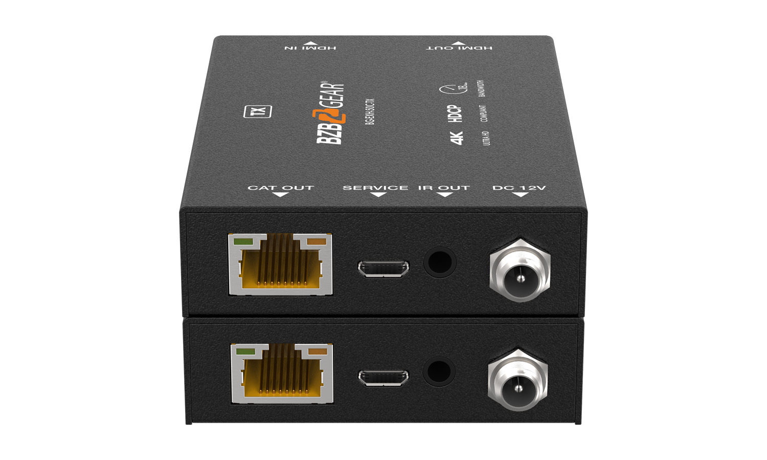 BZBGEAR BG-EXH-50C 4K UHD HDMI Extender Over Cat5e/6/7 with Bi-directional IR/PoC up to 165ft