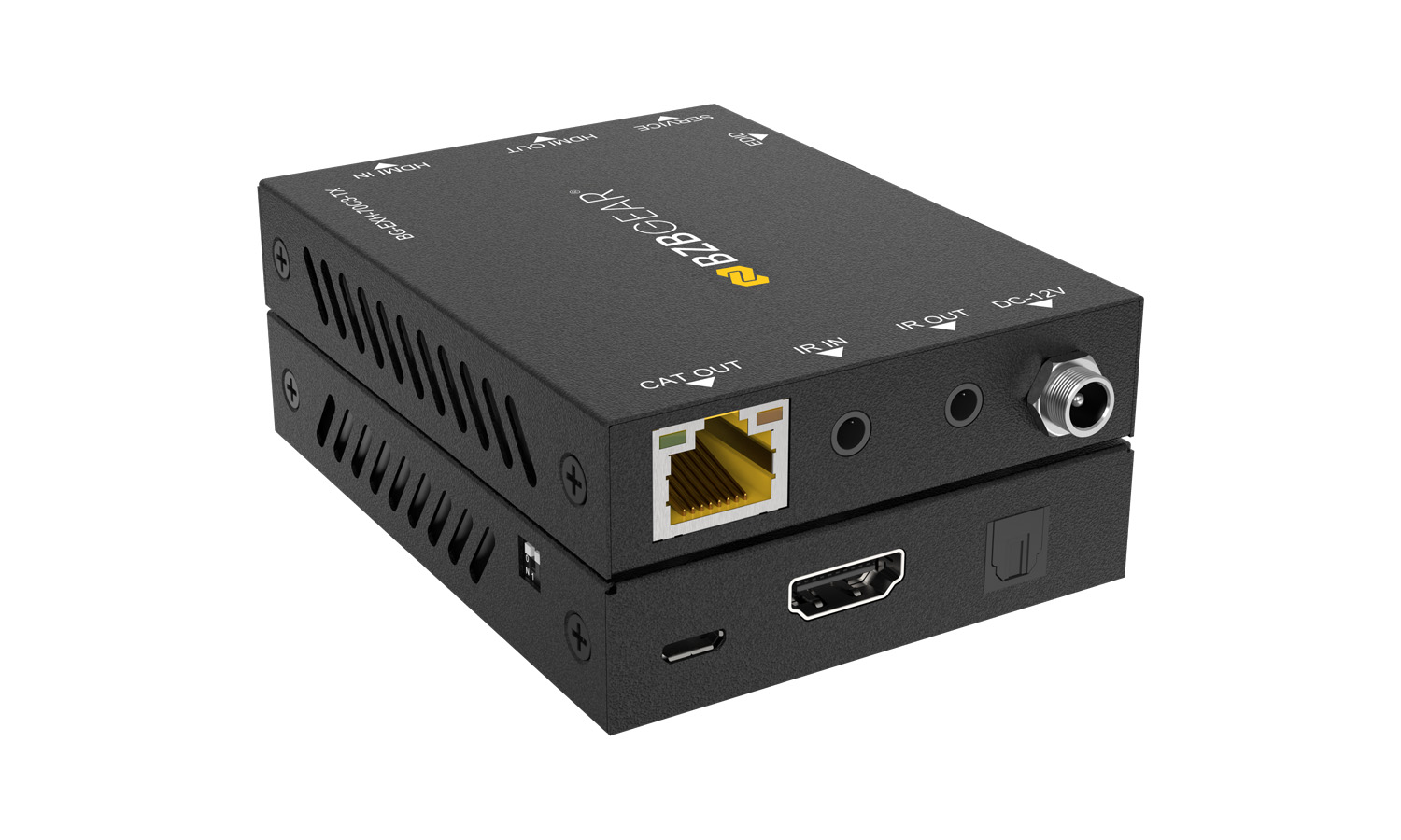 BZBGEAR BG-EXH-70C3 4K UHD HDMI Extender Over Cat5e/6 with Bi-directional IR/PoC/ARC and Audio De-embedding up to 230ft - Image 2