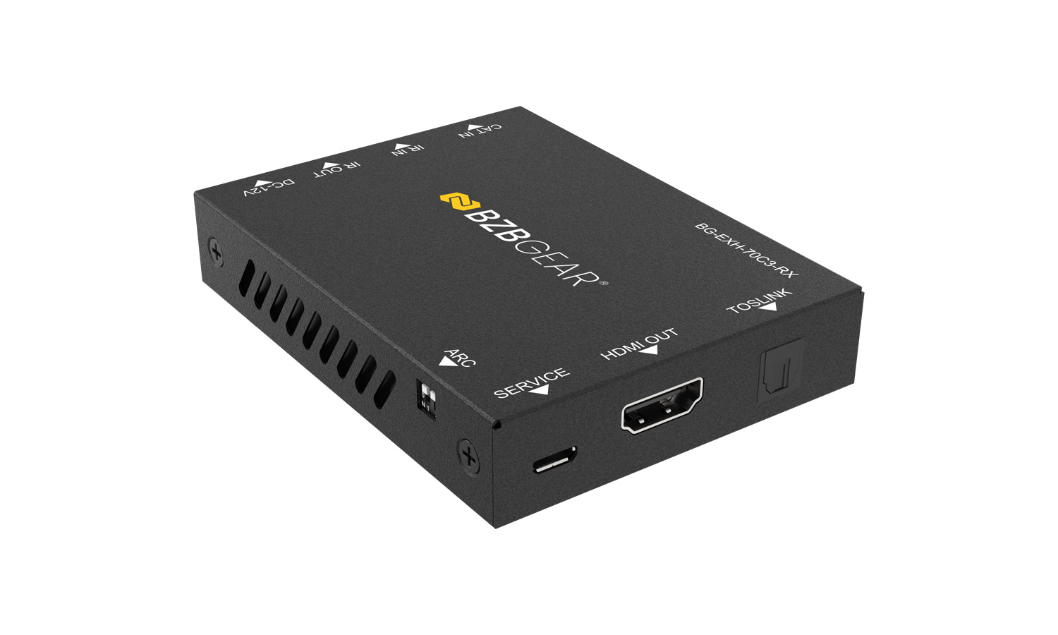 BZBGEAR BG-EXH-70C3 4K UHD HDMI Extender Over Cat5e/6 with Bi-directional IR/PoC/ARC and Audio De-embedding up to 230ft - Image 9