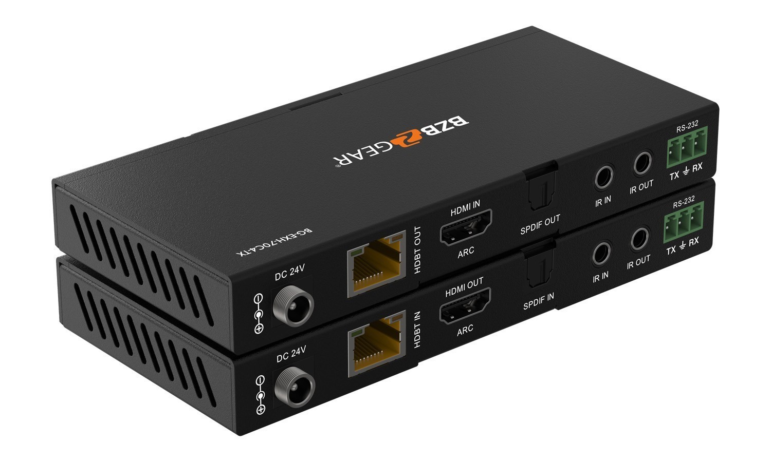 BZBGEAR BG-EXH-70C4 4K UHD HDMI HDBaseT Extender with IR/ARC/PoC/RS-232 and Audio Embedding/De-embedding up to 230ft - Image 4