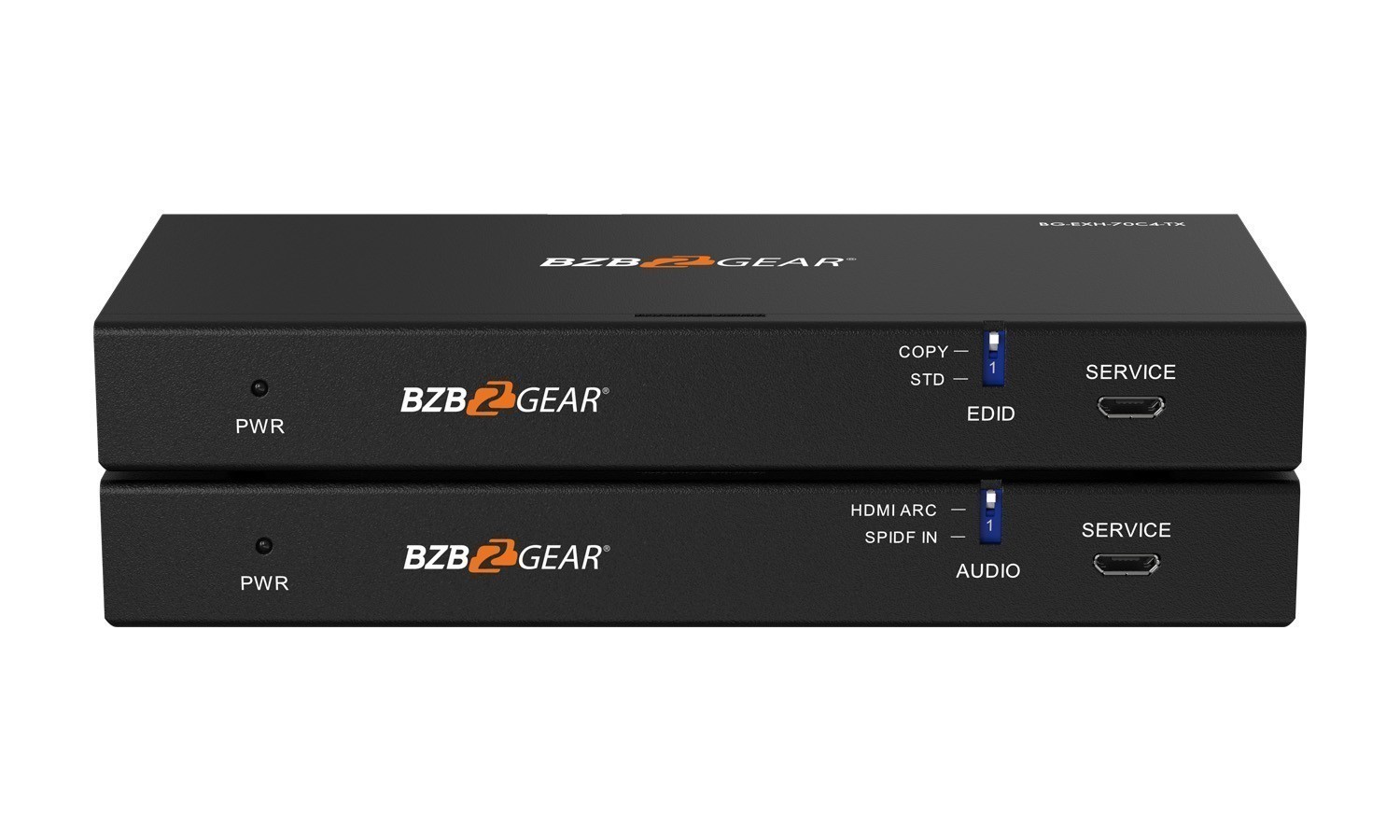 BZBGEAR BG-EXH-70C4 4K UHD HDMI HDBaseT Extender with IR/ARC/PoC/RS-232 and Audio Embedding/De-embedding up to 230ft