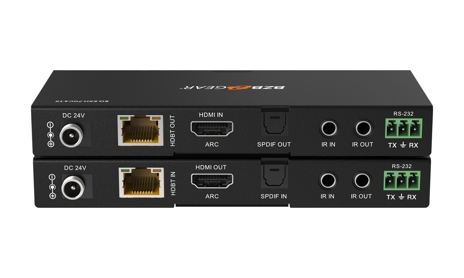 BZBGEAR BG-EXH-70C4 4K UHD HDMI HDBaseT Extender with IR/ARC/PoC/RS-232 and Audio Embedding/De-embedding up to 230ft - Image 5