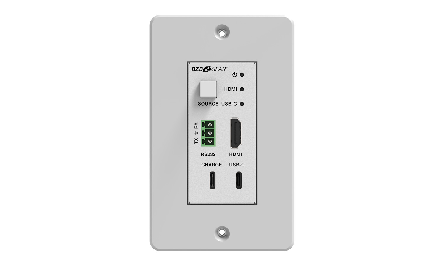 BZBGEAR BG-EXH-70UCWP-W 3x1 HDMI/USB-C Wall Plate Switcher & HDBaseT Extender Kit, 4K UHD 18Gbps with RS232 – 230ft Range - Image 2