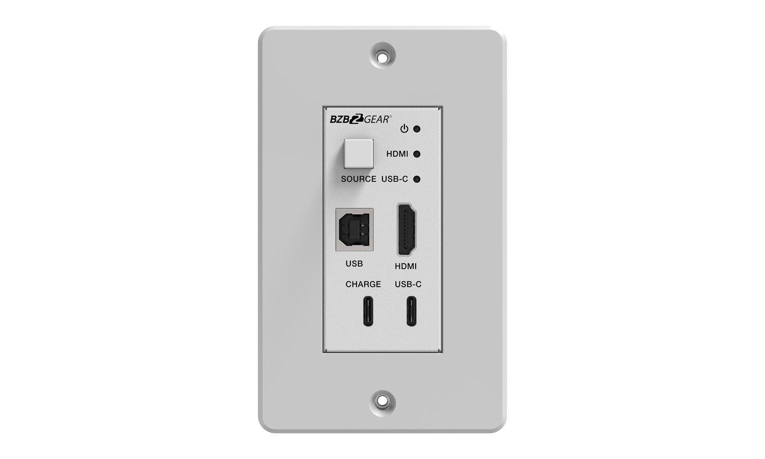 BZBGEAR BG-EXH-70UWP-W 3x1 HDMI/USB-C/KVM Wall Plate Switcher & HDBaseT Extender Kit, 4K UHD 18Gbps – 230ft Range - Image 2