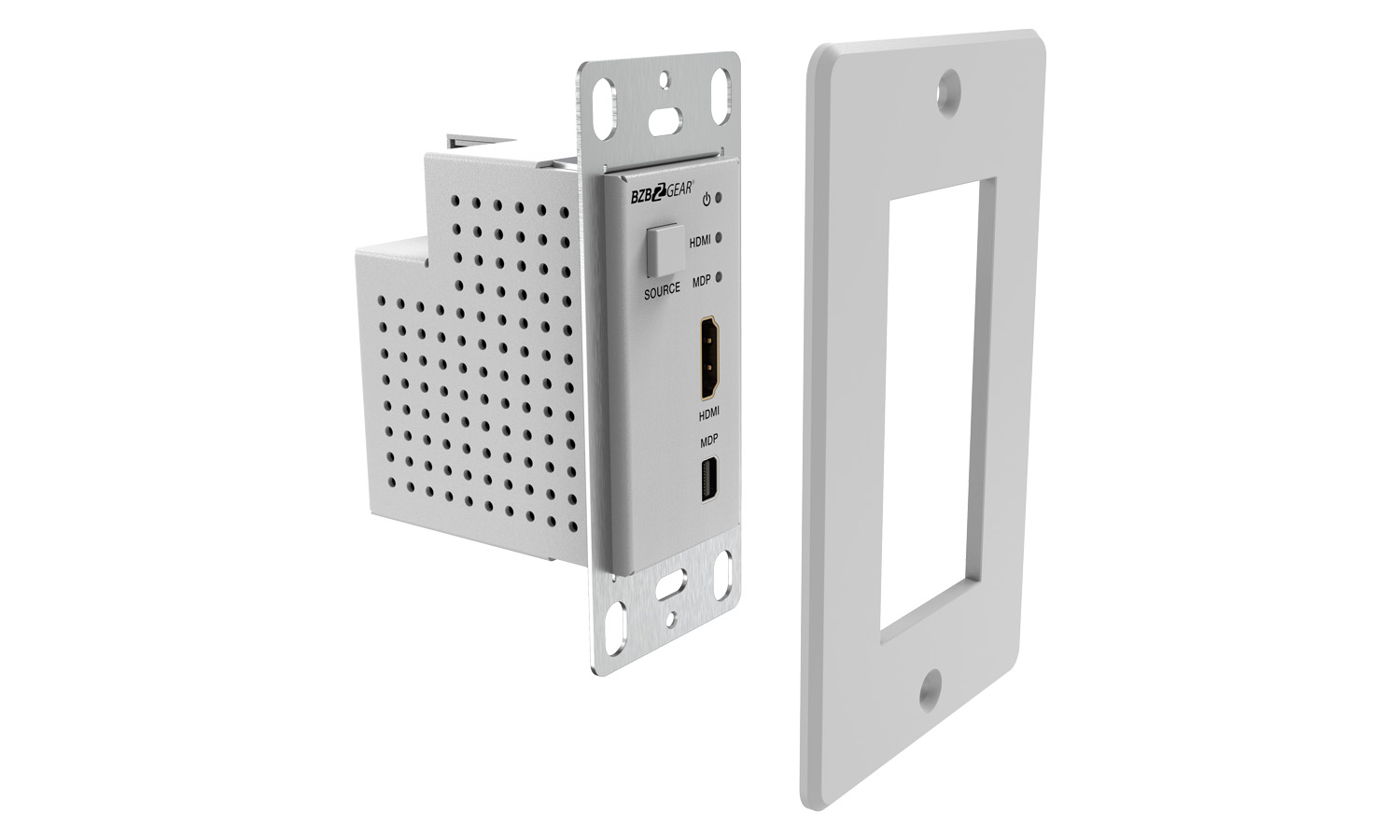 BZBGEAR BG-EXHD-50UWP-W 4K UHD 18Gbps HDMI/MDP Wall Plate Transmitter/Receiver Kit up to 164ft - Image 3