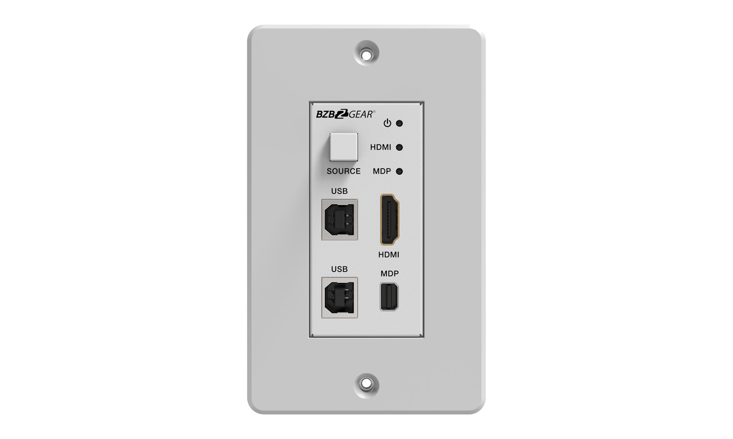 BZBGEAR BG-EXHD-70UWP-W 3x1 HDMI/MDP/KVM Wall Plate Switcher & HDBaseT Extender Kit, 4K UHD 18Gbps – 230ft Range - Image 2