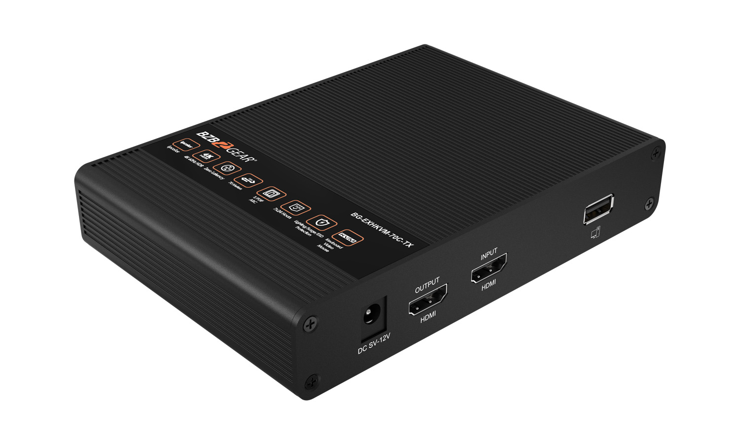 BZBGEAR BG-EXHKVM-70C 4K UHD HDMI/KVM Extender Over Cat5e/6 with Zero Latency and HDR/ARC Support up to 230ft - Image 8
